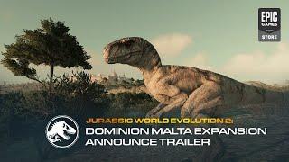 Jurassic World Evolution 2: Dodatek Dominion Malta |  Zwiastun ogłoszenia